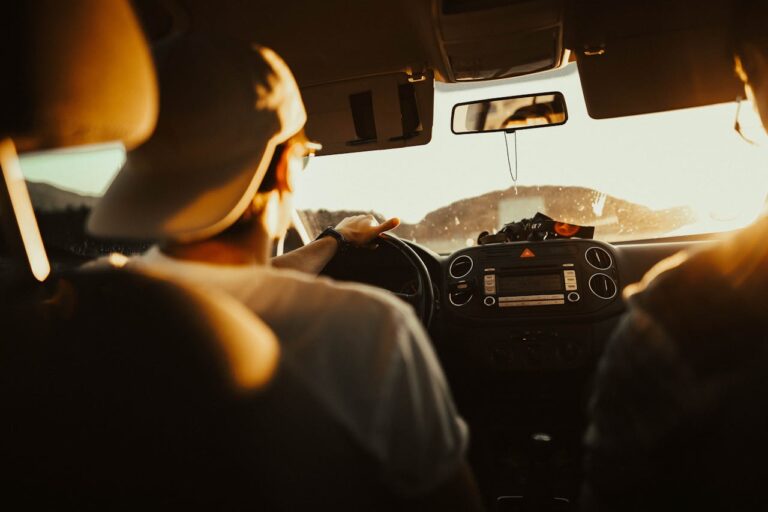 man driving